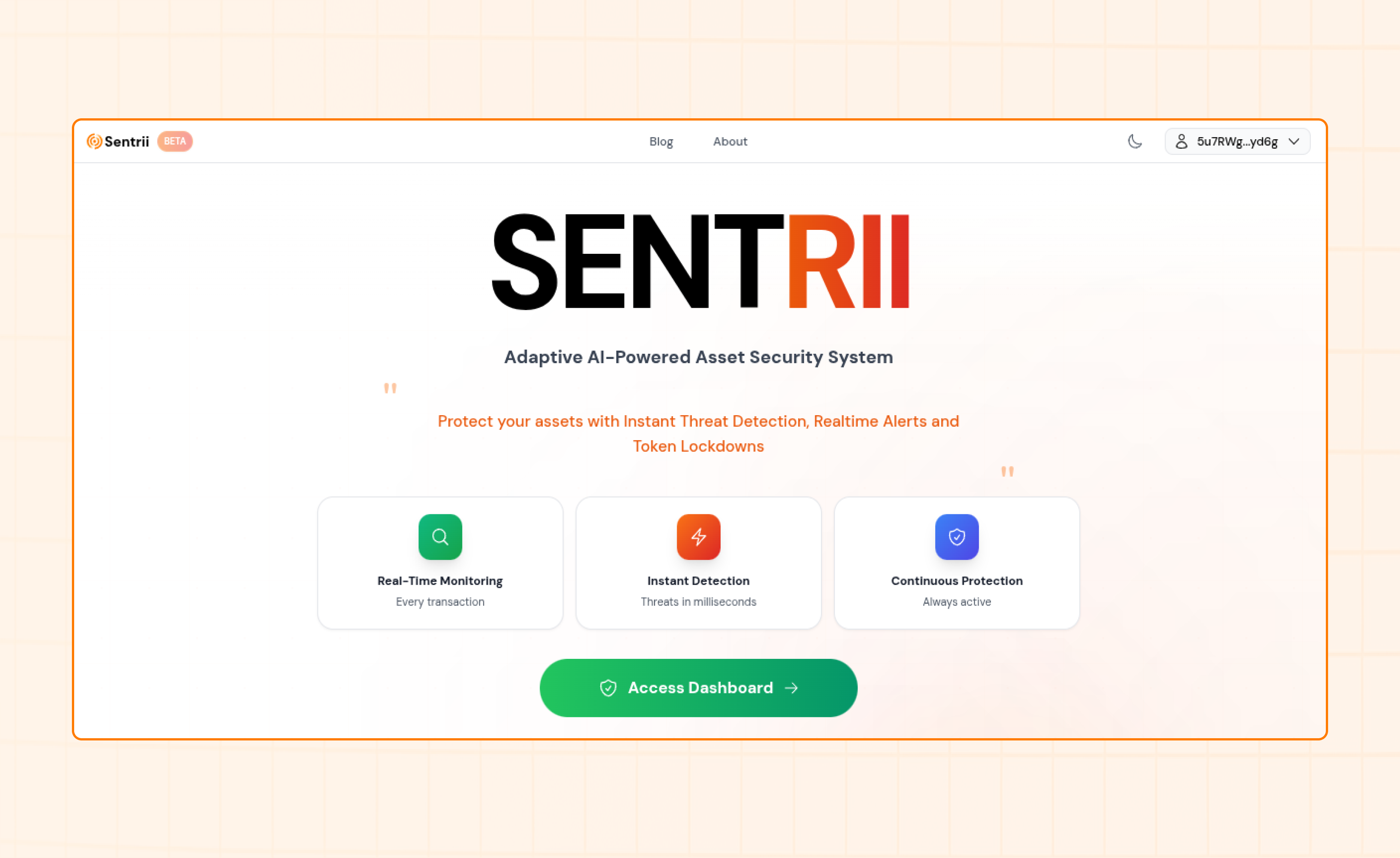 Sentrii Dashboard - Real-Time Alerts and Monitoring